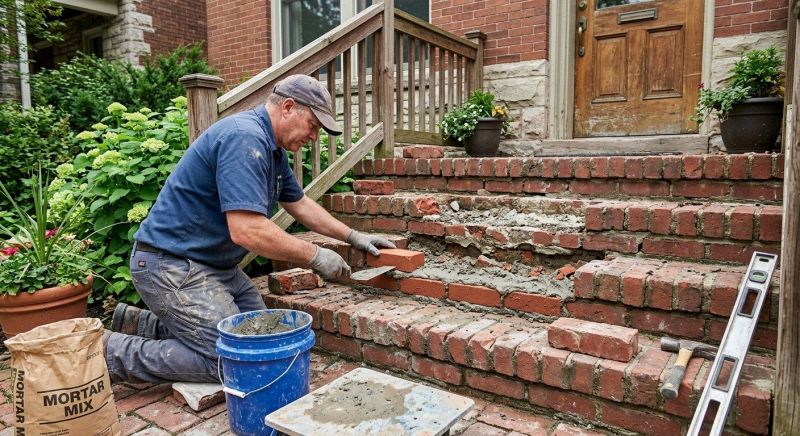 Brick Stoop Repair in Helena, MT