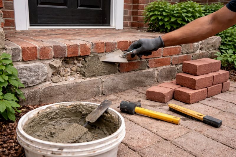 Entryway Brick Repair in Helena, MT