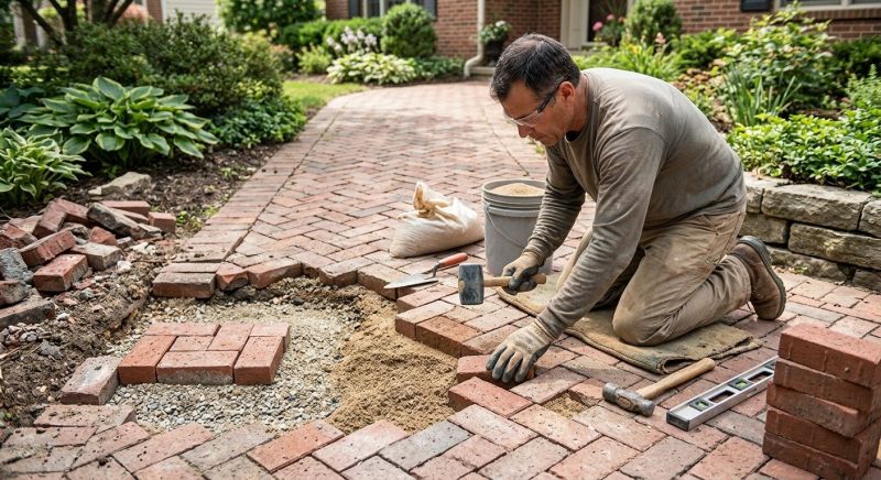 Entryway Brick Repair in Helena, MT