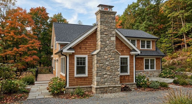 Stone Chimney Installation in Helena, MT